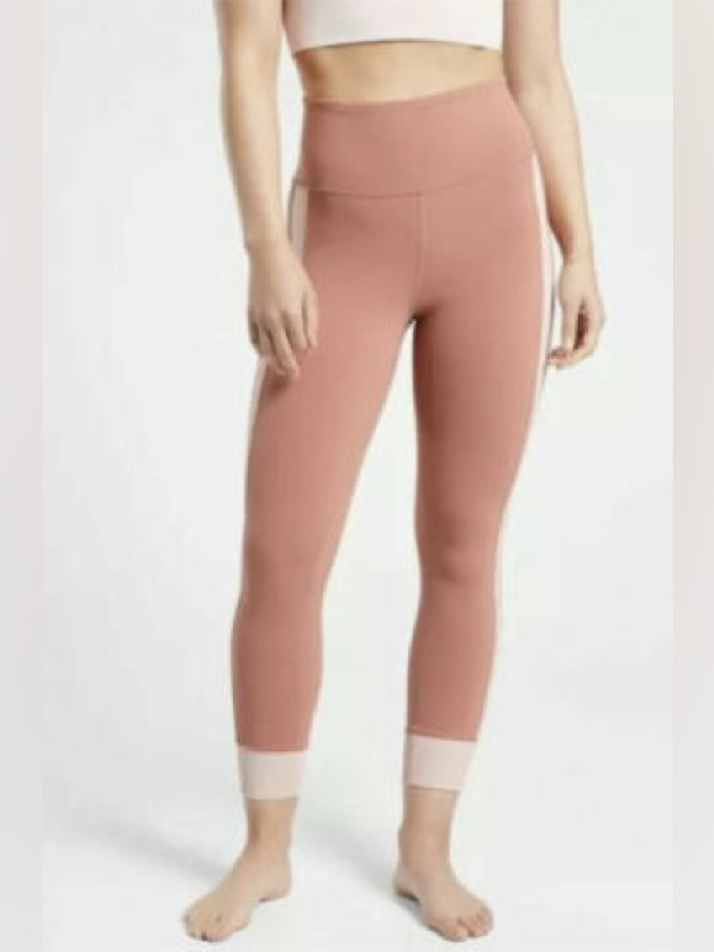 Athleta Elation Rib Trim 7/8 Tight Palermo Pink Size Medium